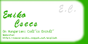 eniko csecs business card